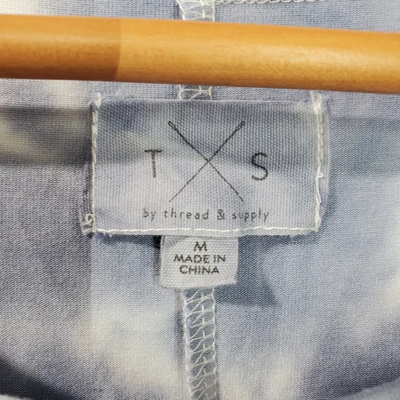 T&S by Thread & Supply Women's Hand Tie- Dyed Sleeveless Dress Purple Rain SZ M - Picture 5 of 7